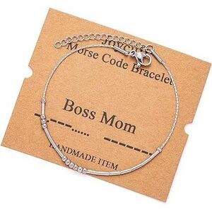 Mom Gifts For Women Boss Mom Morse Code Bracelets For Women Inspirational